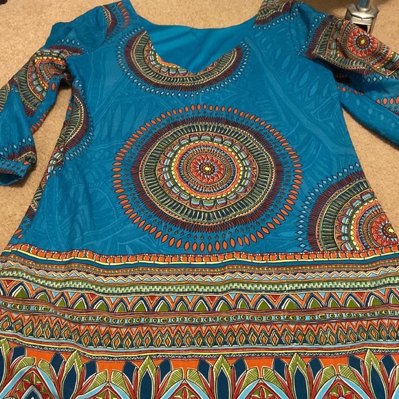 Pink Owl Boho 3/4 Sleeve with Deep V Back Size Small - Picture 5 of 6